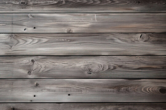 Empty Wooden Table Top From Rustic Old Wood Planks, Neutral Gray Background