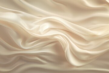Close up of beige silk material, created using generative ai technology