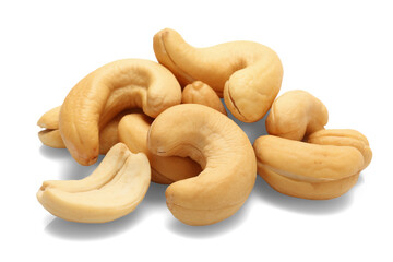 Cashew nuts isolated on transparent or white background, png