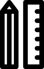 pencil ruler icon design element