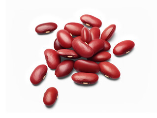 Red beans isolated on transparent or white background, png