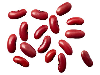 Red beans isolated on transparent or white background, png