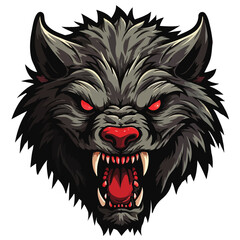 Strong and brutal boar head graphic. for use in tattooing as an illustration or screened on a shirt