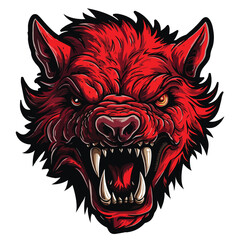 Naklejka na ściany i meble Strong and brutal boar head graphic. for use in tattooing as an illustration or screened on a shirt