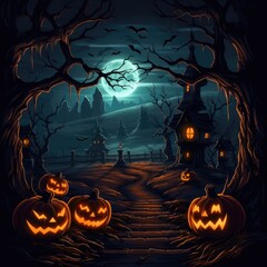 Enthralling Halloween-themed wallpaper for your creative project