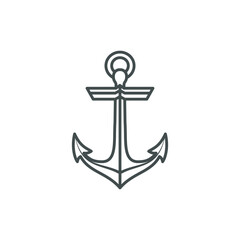 Anchor logo icon design vector template