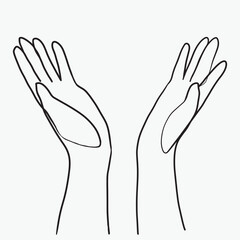 Continuous line drawing of Jesus Christ vector illustration Bible words