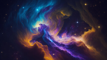 a colorful space galaxy cloud nebula