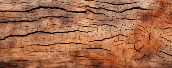 Texture of bark wood backgrounf, detailed, panorama. Generative Ai.