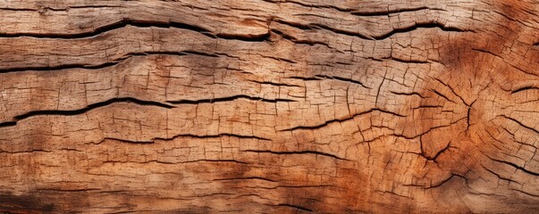 Fototapeta premium Texture of bark wood backgrounf, detailed, panorama. Generative Ai.