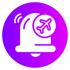 airplane gradient icon