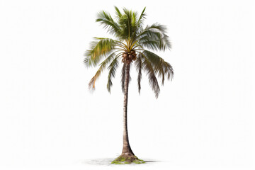 Obraz premium Coconut tree isolated on white background photography