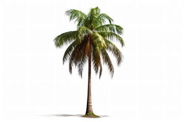Coconut tree isolated on white background photography