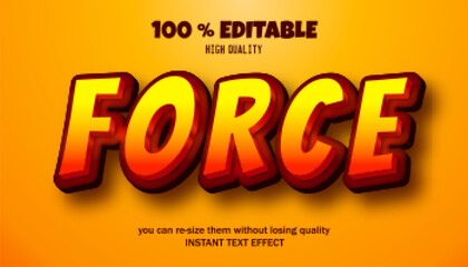 Editable font effect
