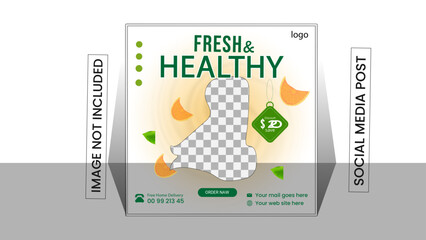 Fresh and healthy social media post design