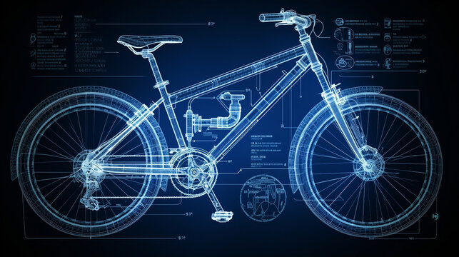 bicycle blue print