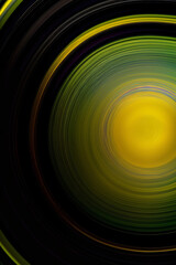 A Black And Yellow Background With A Circular Design