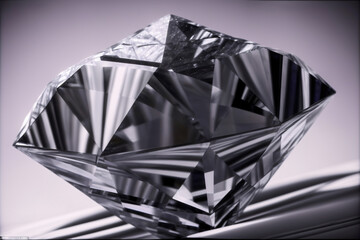 A Black And White Photo Of A Diamond