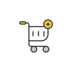 Add Shopping icon design with white background stock illustration