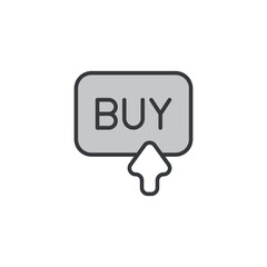 Buy icon design with white background stock illustration