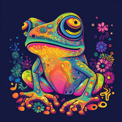 Psychedelic frog,Generative AI
