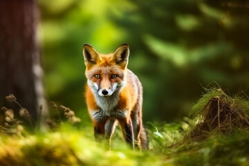 Fototapeta premium red fox vulpes