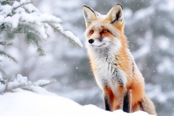 Fototapeta premium red fox vulpes