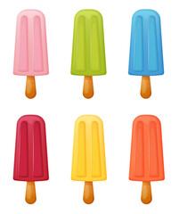 Different color ice cream collection