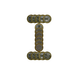 Euro Coins 3D Alphabet or PNG Letters