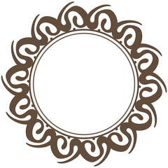 Decorative round vintage frame for labels, tags and invitations