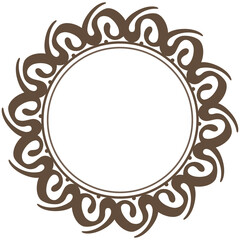 Decorative round vintage frame for labels, tags and invitations