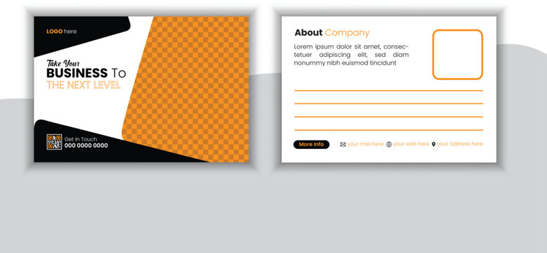 Corporate Postcard Design Template .Modern and Clean Postcard Template will Give You a Sample Structure For Your Business