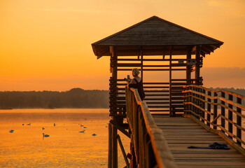 Wschód słońca w rezerwacie Łężczok © mycatherina