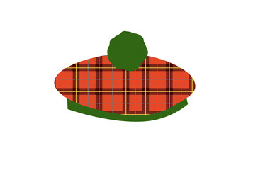 Tam o Shanter Scotland hat culture headdress traditional cap illustration artwork