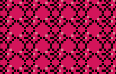 Geometric Seamless Pattern, Pixel style design. Border tile background