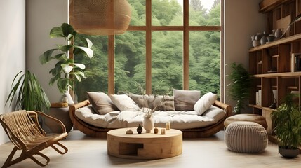 Versatile Interior Design Collection: Modern Living Room, Rustic Accents, Boho Elements, Minimalist Kitchen, Scandinavian and Farmhouse Styles - generativ ai