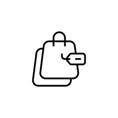 Shopping Bag icon design with white background stock illustration