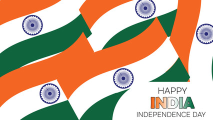 Happy India Independence Day 15 August Celebration Vector Design Illustration. Template for Poster, Banner, Advertising, Greeting Card or Print Design Element