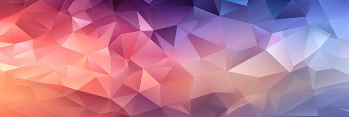 Geometric Lines Abstract Crystalline Blush Pink Peach Light Purple Panoramic Background. Generative AI