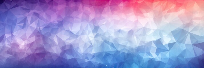 Geometric Lines Abstract Crystalline Light Blue Coral Lavender Panoramic Background. Generative AI