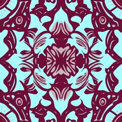 Seamless pattern retro vintage style 90 boho batik pattern tribal ethnic seamless