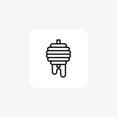 Sweet Honey, honey bee Vector Line Icon
