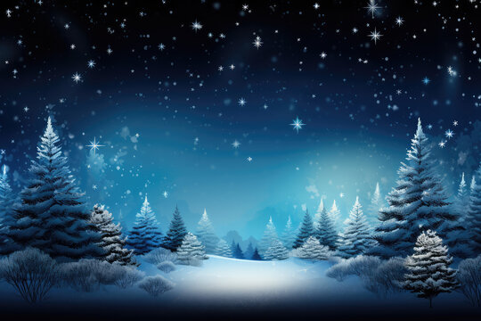 Winter wonderland background for promotional banners and images generative ai