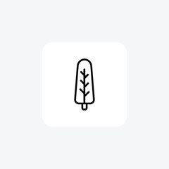 Forest Tree, tree Vector Line Icon