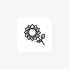 Petals and Posies Vector Line Icon