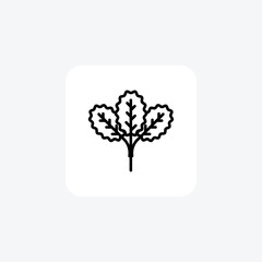 Obraz premium Artistic Leaves Vector Line Icon
