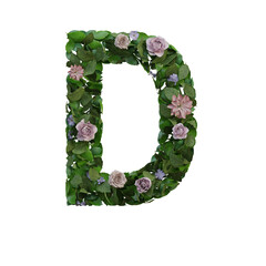 Flowers 3D Alphabet or PNG Letters