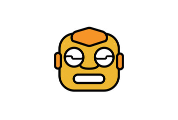 Robot head artificial intelligence bot artwork communication character clip art