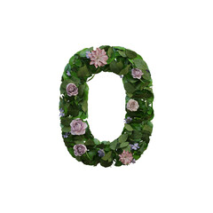 Flowers 3D Alphabet or PNG Letters