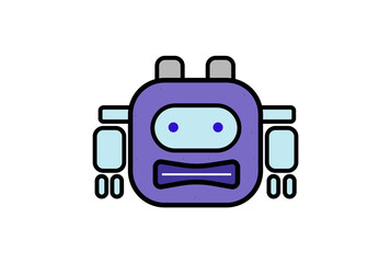 Robot head artificial intelligence bot artwork communication character clip art